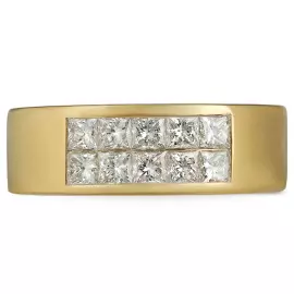 Кольцо из желтого золота с бриллиантами