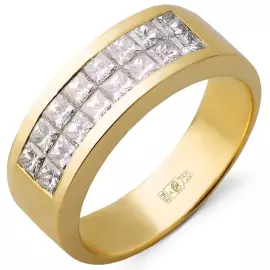 Кольцо из желтого золота с бриллиантами