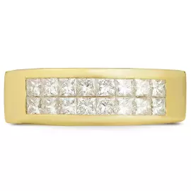 Кольцо из желтого золота с бриллиантами