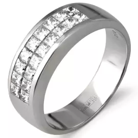 Кольцо из белого золота с бриллиантами