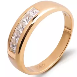 Кольцо из желтого золота с бриллиантами