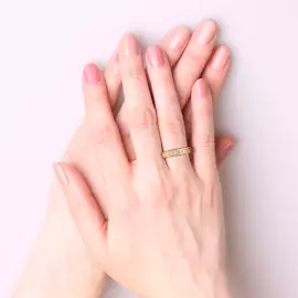 Кольцо из желтого золота с бриллиантами