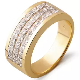 Кольцо из желтого золота с бриллиантами