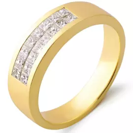 Кольцо из желтого золота с бриллиантами