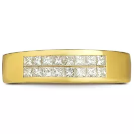 Кольцо из желтого золота с бриллиантами