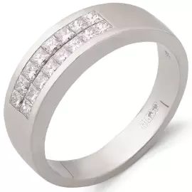 Кольцо из белого золота с бриллиантами