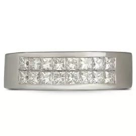 Кольцо из белого золота с бриллиантами