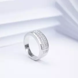 Кольцо из белого золота с бриллиантами