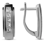 Earrings in white gold with diamonds
