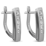 Earrings in white gold with diamonds