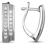 Earrings in white gold with diamonds