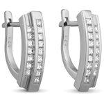 Earrings in white gold with diamonds