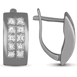 Earrings in white gold with diamonds