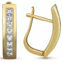 Серьги из желтого золота с бриллиантами