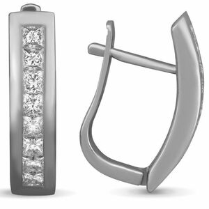 Серьги из белого золота с бриллиантами