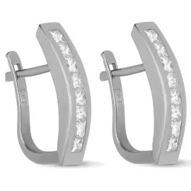 Серьги из белого золота с бриллиантами