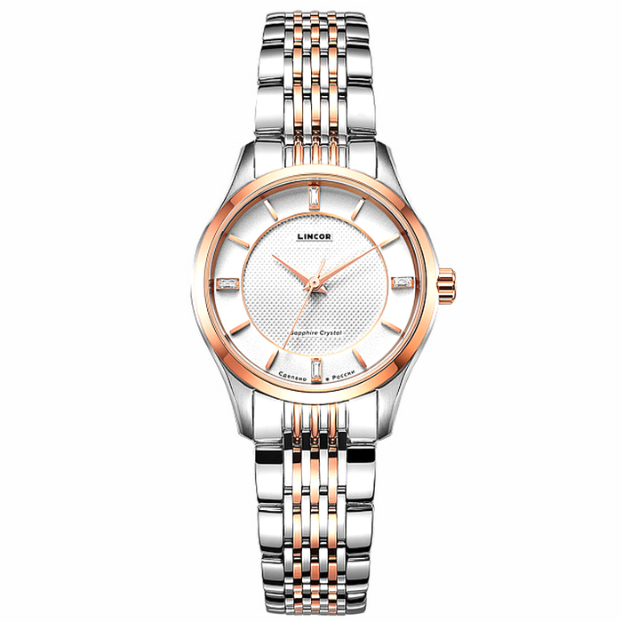 Lincor Quartz Wristwatch in silver and gold