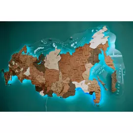 Corporate world map made of precious wood 3D to order