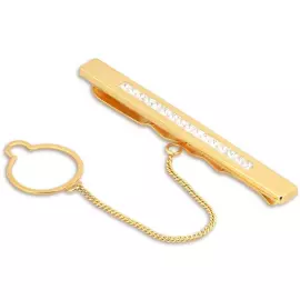 Зажим для галстука из желтого золота с бриллиантами