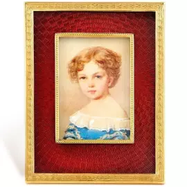 Рамка для фото из латуни с деревом и ювелирным стеклом