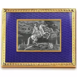 Panels made of brass and wood