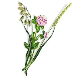 Брошь серебряная "Клевер" коллекции "Гербарий Татьяны Поляковой" Брошь серебряная "Клевер" коллекции "Гербарий Татьяны Поляковой"