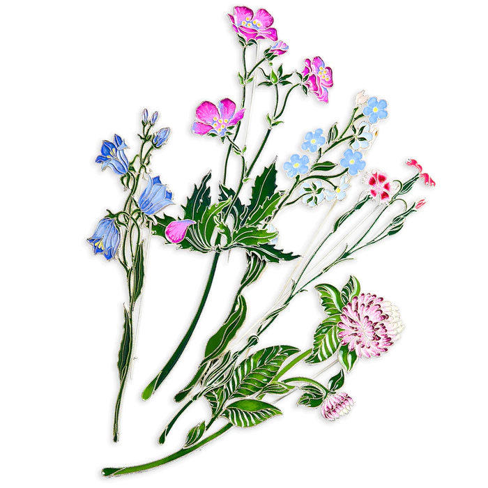 Silver brooch "Clover" from the collection "Herbarium of Tatyana Polyakova"