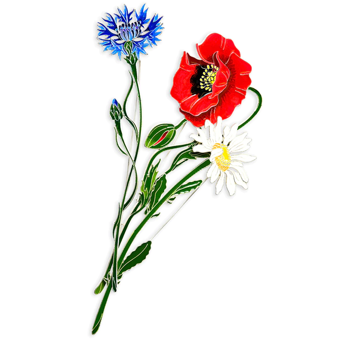 Silver brooch "Chamomile" of the collection "Herbarium of Tatyana Polyakova"