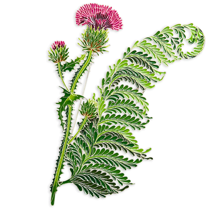 Silver brooch "Fern" from the collection "Herbarium of Tatyana Polyakova"