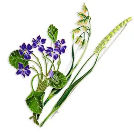 Брошь серебряная "Тимофеевка луговая" коллекции "Гербарий Татьяны Поляковой" Брошь серебряная "Тимофеевка луговая" коллекции "Гербарий Татьяны Поляковой"