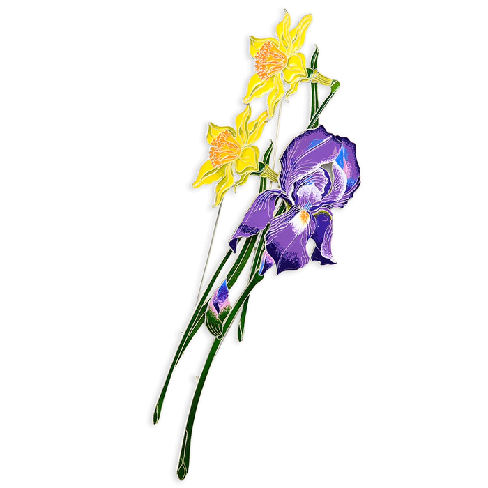 Silver brooch "Narcissus incomparable" from the collection "Herbarium of Tatyana Polyakova"