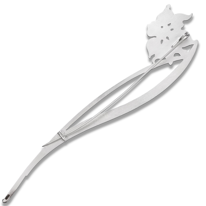 Silver brooch "Narcissus poetic" collection "Herbarium of Tatiana Polyakova"
