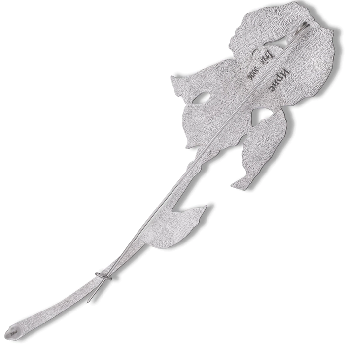 Silver brooch "Iris" from the collection "Herbarium of Tatyana Polyakova"