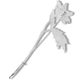 Silver brooch "Anemone" of the collection "Herbarium of Tatyana Polyakova"