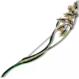 Silver brooch "Canary reed" collection "Herbarium of Tatiana Polyakova"
