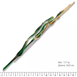 Silver brooch "Water canary" from the collection "Herbarium of Tatyana Polyakova"