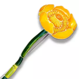 Silver brooch "Cup" of the collection "Herbarium of Tatyana Polyakova"