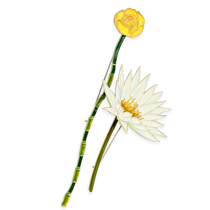 Silver brooch "Cup" of the collection "Herbarium of Tatyana Polyakova"