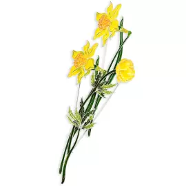 Silver brooch "Kupalnitsa" collection "Herbarium of Tatyana Polyakova"