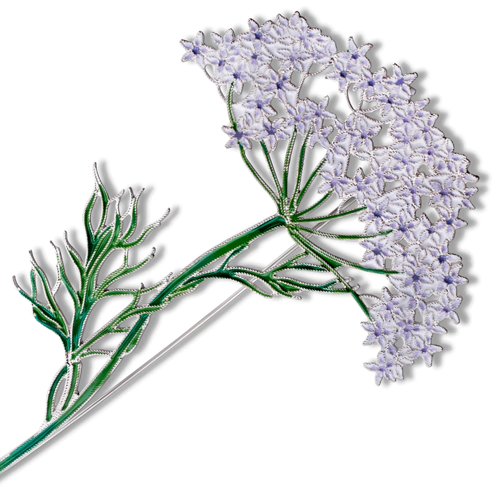 Silver brooch "Dudnik" from the collection "Herbarium of Tatyana Polyakova"