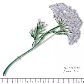 Silver brooch "Dudnik" from the collection "Herbarium of Tatyana Polyakova"