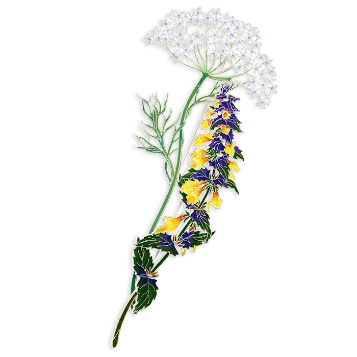 Silver brooch "Dudnik" from the collection "Herbarium of Tatyana Polyakova"