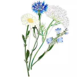 Silver brooch "Dudnik" from the collection "Herbarium of Tatyana Polyakova"