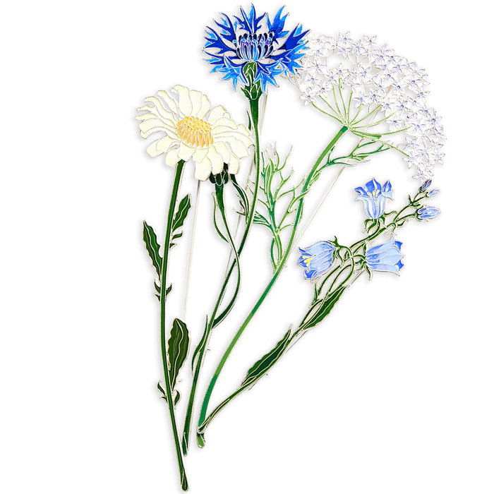 Silver brooch "Dudnik" from the collection "Herbarium of Tatyana Polyakova"