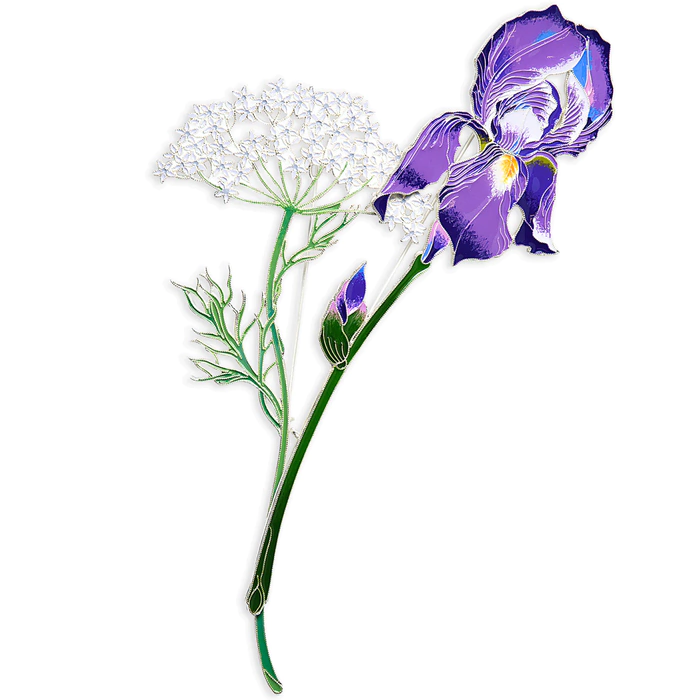 Silver brooch "Dudnik" from the collection "Herbarium of Tatyana Polyakova"