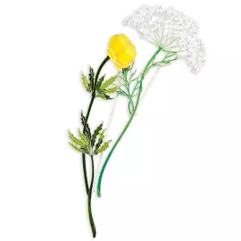 Silver brooch "Dudnik" from the collection "Herbarium of Tatyana Polyakova"