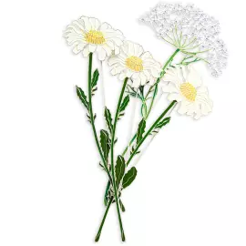 Silver brooch "Dudnik" from the collection "Herbarium of Tatyana Polyakova"