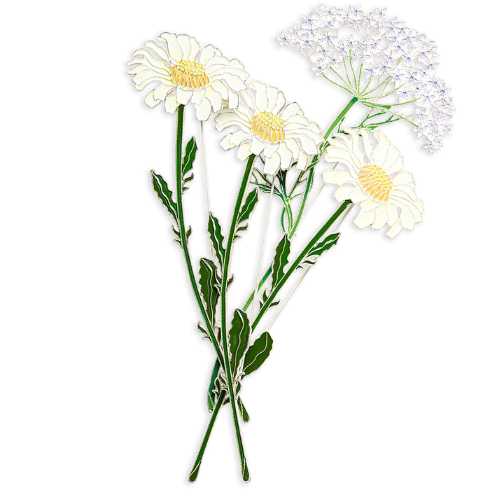 Silver brooch "Dudnik" from the collection "Herbarium of Tatyana Polyakova"