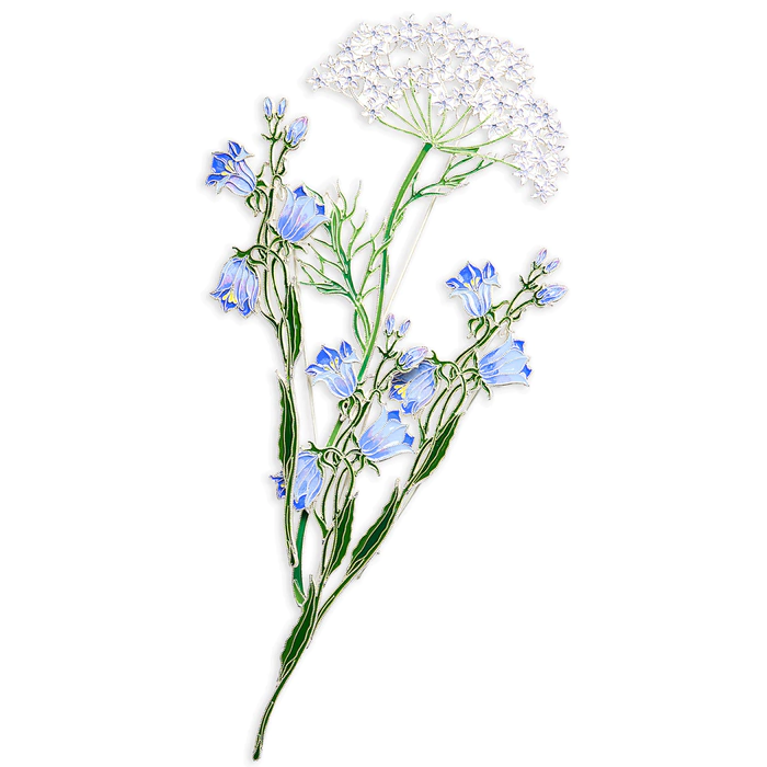 Silver brooch "Dudnik" from the collection "Herbarium of Tatyana Polyakova"
