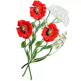 Silver brooch "Dudnik" from the collection "Herbarium of Tatyana Polyakova"